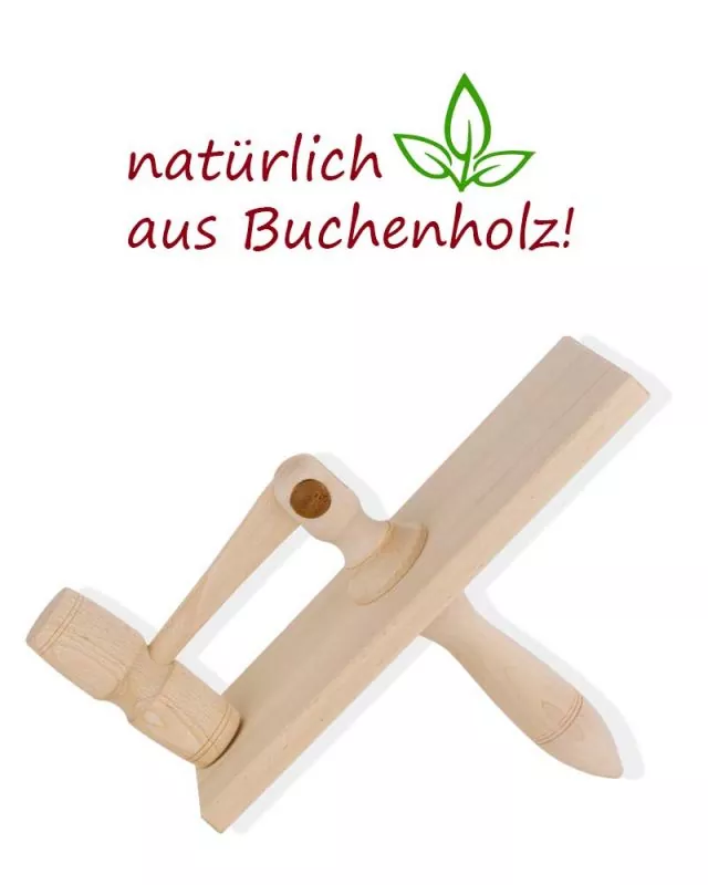 Karfreitagsklapper 23 x 9 cm solides Buchenholz natur, laut!