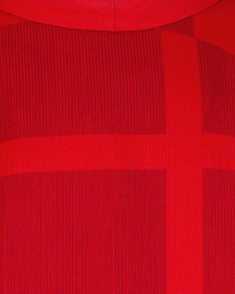 Kasel mit Stola, gefüttert rot, Jacquard mit Kreuzdekor