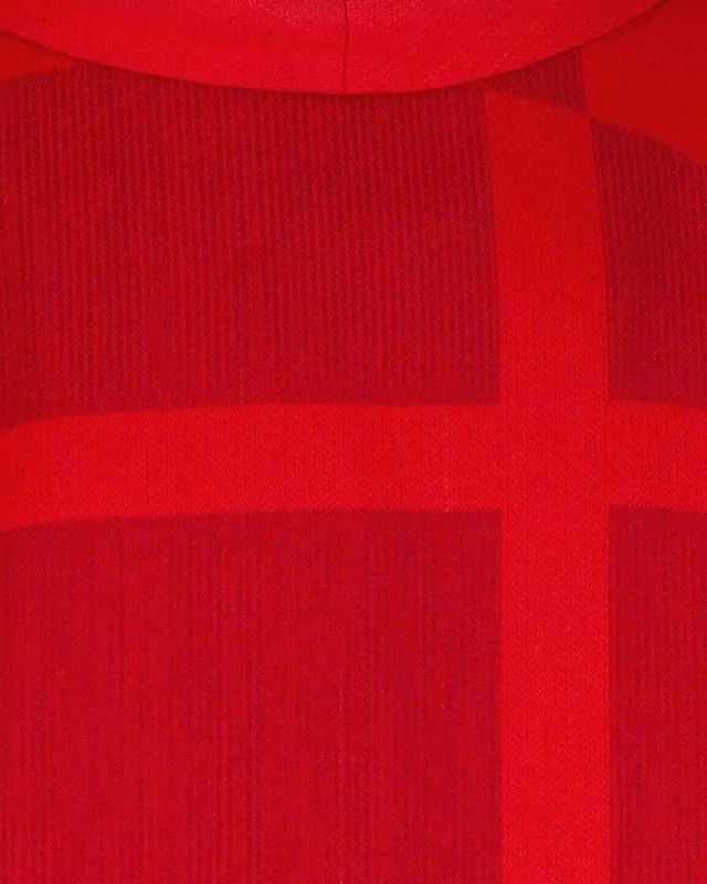 Kasel mit Stola, gefüttert rot, Jacquard mit Kreuzdekor