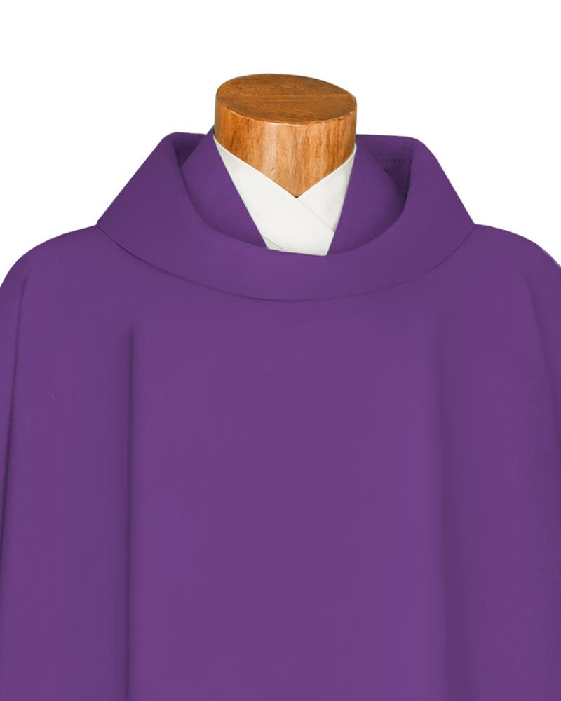 Kasel violett 130 x 150 cm Polyester & Baumwolle Schalkragen