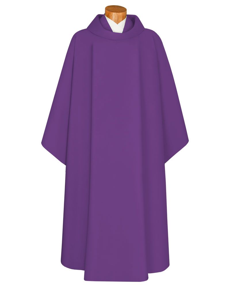 Kasel violett 130 x 150 cm Polyester & Baumwolle Schalkragen