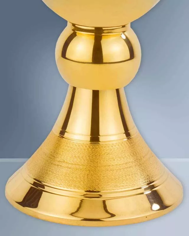 Kelch Messing vergoldet 17,5cm hoch - Kugelnodus