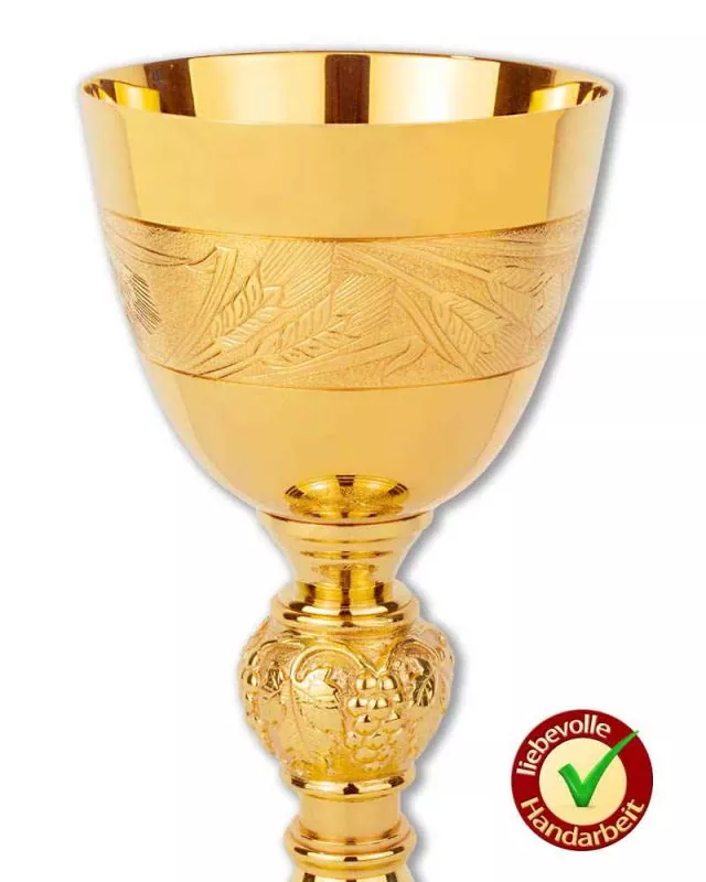 Kelch Trauben & Ähren 22 cm Cuppa 10,5 cm Ø vergoldet