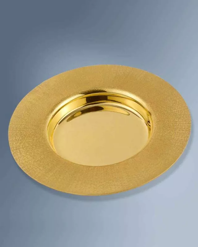 Patene 16 cm Ø vergoldet in tiefer Tellerform
