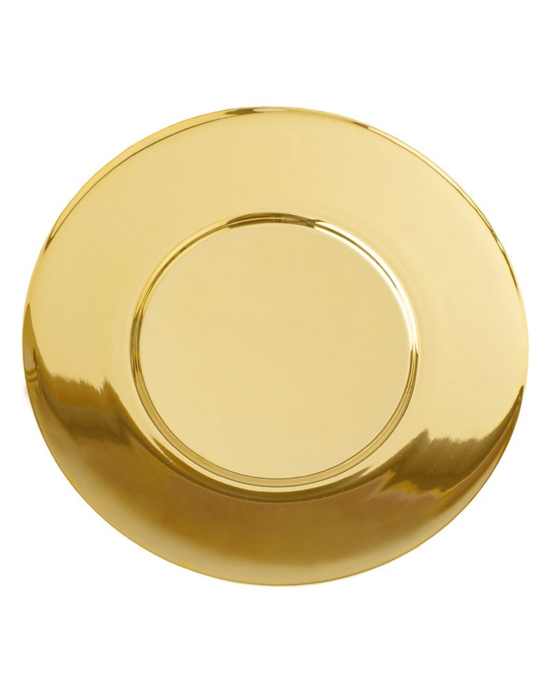 Kelchpatene vergoldet 14 cm Ø konkav mit Vertiefung