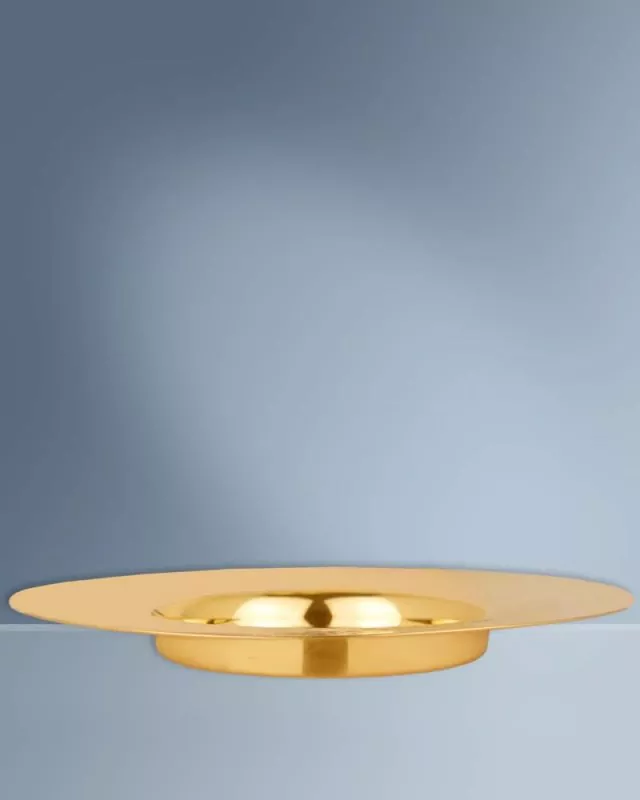 Kelchpatene Messing vergoldet 17,5 cm Ø