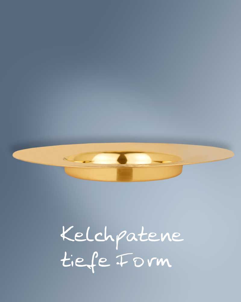Kelchpatene Sterling Silber IHS 14,5 cm Ø vergoldet