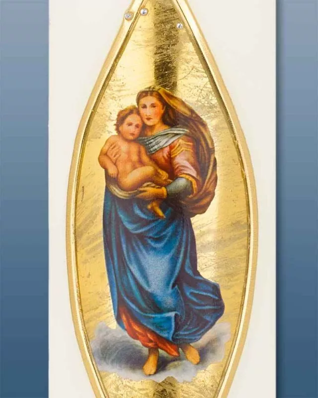 Marienkerze 600 x 70 mm Sixtinische Madonna