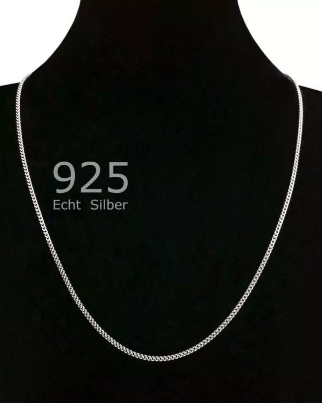 Kette Panzer stark 925 Silber 45 cm Damen Komfort