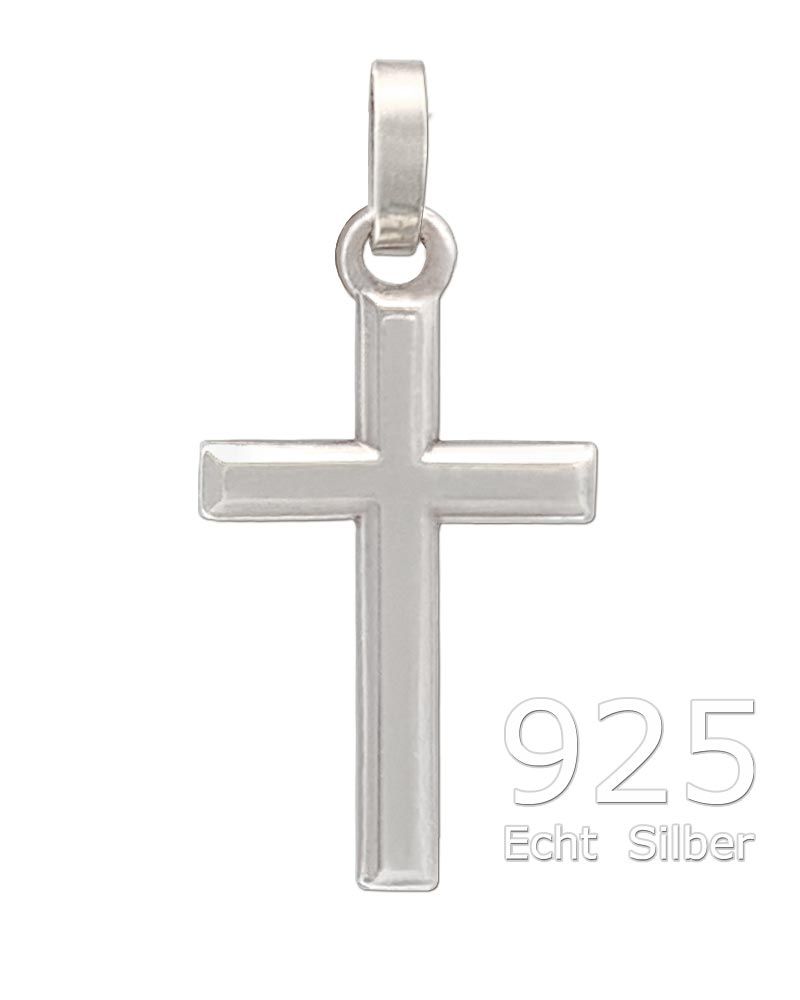 Kreuz Anhänger konisch 7 x 10 mm 925 Silber