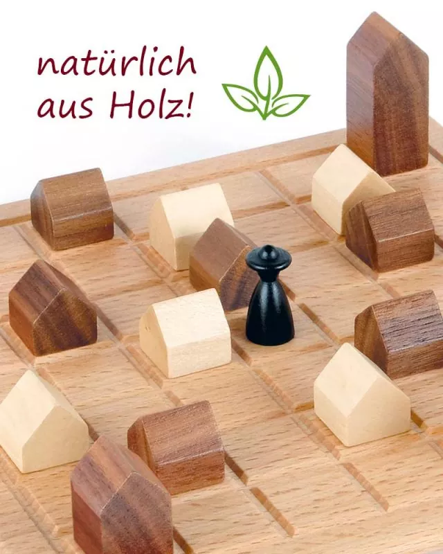 Brettspiel aus Naturholz Lass die Kirche im Dorf!
