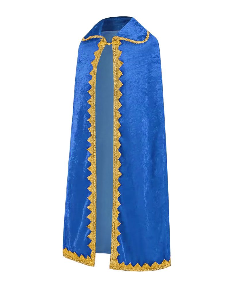 Sternsingermantel Samt blau, Größe S, Länge 95 cm