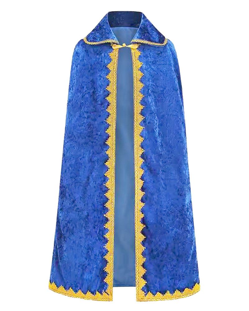 Sternsingerumhang Samt blau, Größe M, Länge 105 cm