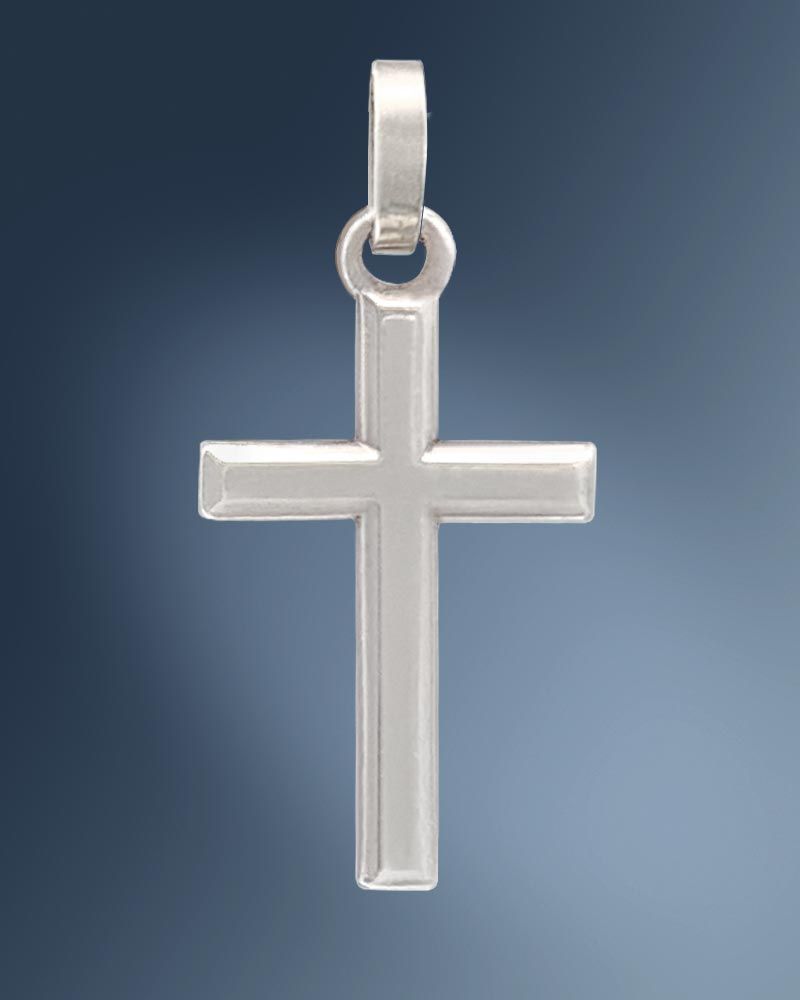 Kreuz Anhänger konisch 7 x 10 mm 925 Silber