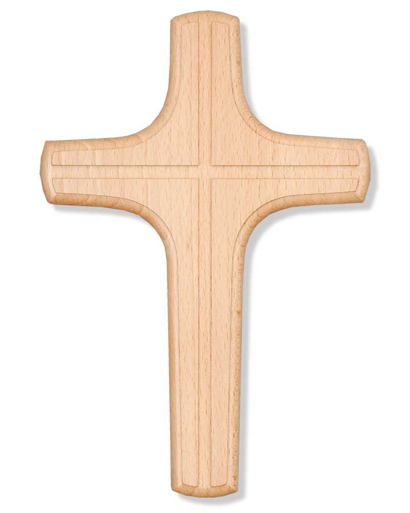 Wandkreuz Buchenholz natur 20 x 12 cm schlicht