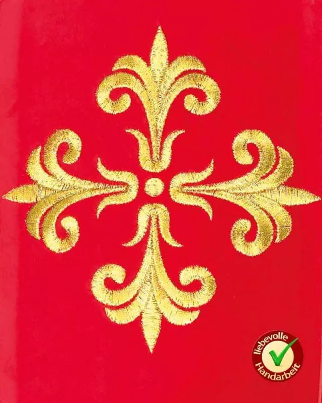 Nikolausbekleidung rot/gold Brokat barockes Design