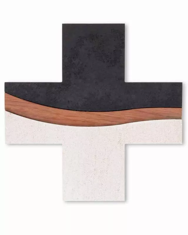 Schieferkreuz 15 x 15 cm Weg des Lebens