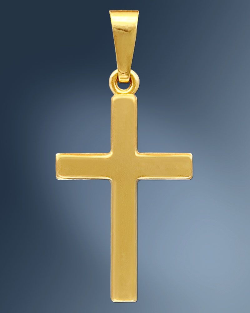 Kreuz Anhänger 12 mm x 18 mm 8ct Gold 333 matt