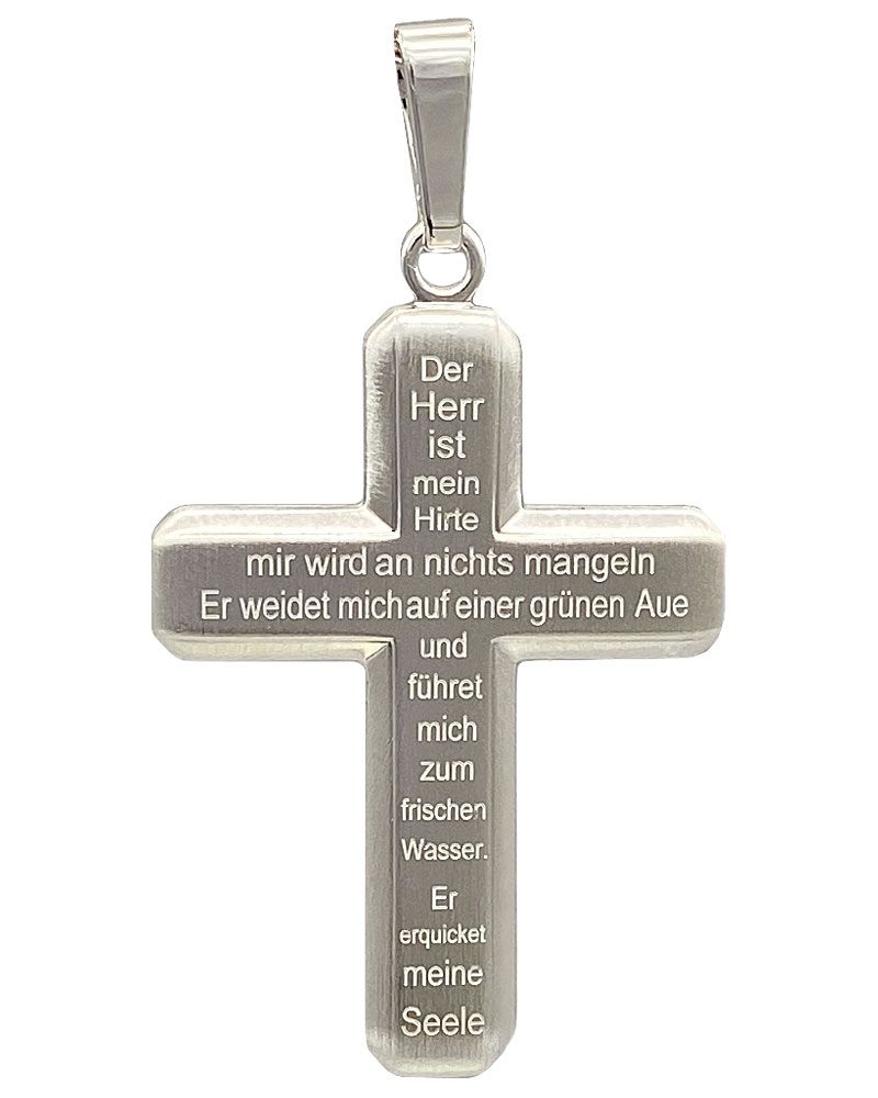 Kreuz Sterling Silber "der Herr ist mein Hirte" 22 x 28 mm