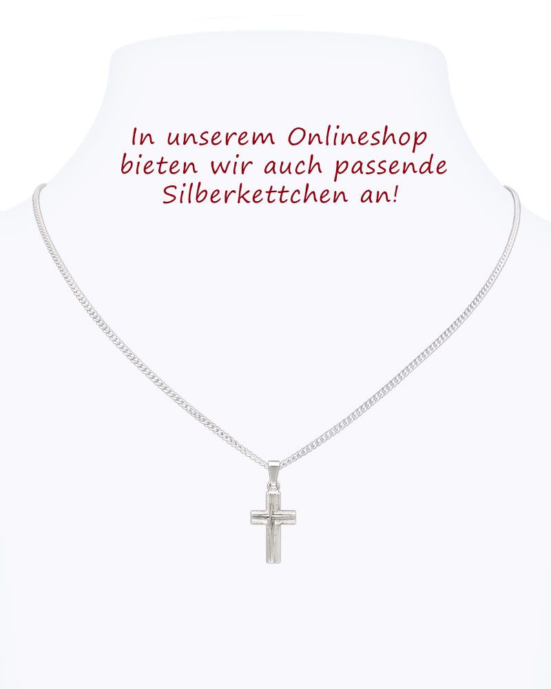 Kreuz Anhänger Stege poliert 11 x 18 mm 925 Silber