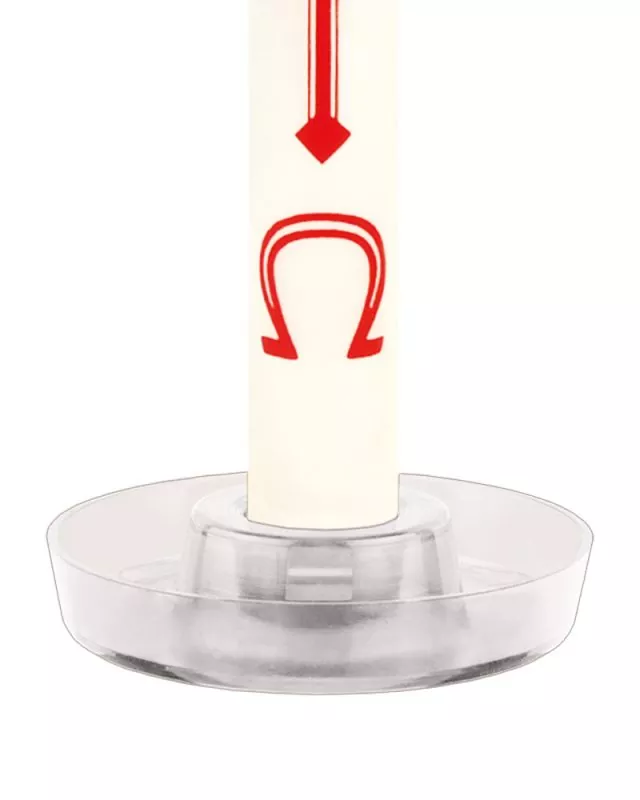 50 Kunststoffleuchter 50 mm Ø für Kerzen 16 mm PC klar