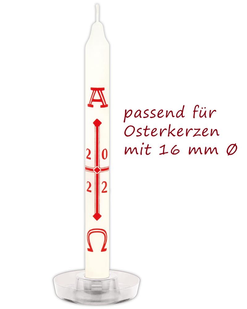 50 Kunststoffleuchter 50 mm Ø für Kerzen 16 mm PC klar