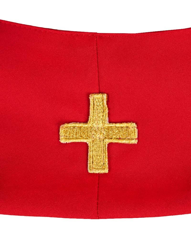 Priesterstola rot gesticktes IHS Symbol gold 130 cm