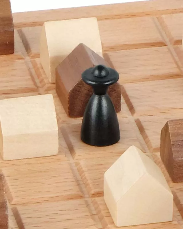 Brettspiel aus Naturholz Lass die Kirche im Dorf!