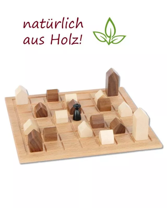 Brettspiel aus Naturholz Lass die Kirche im Dorf!