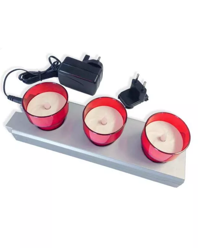 LED Opferlichttisch MINI mit 3 Lichtern und Netzteil