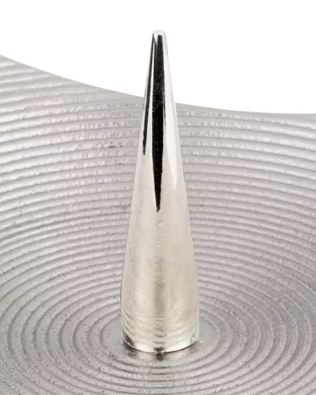 Kerzenleuchter 12,5 cm Aluminium silberfarbig
