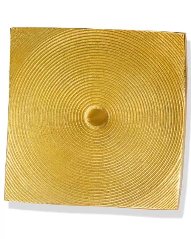 Kerzenleuchter 12,5 cm Aluminium poliert, gold