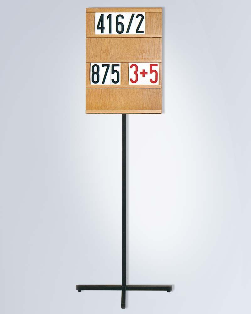 Liednummerntafel 4-zeilig Eiche, incl. 32 Nummern