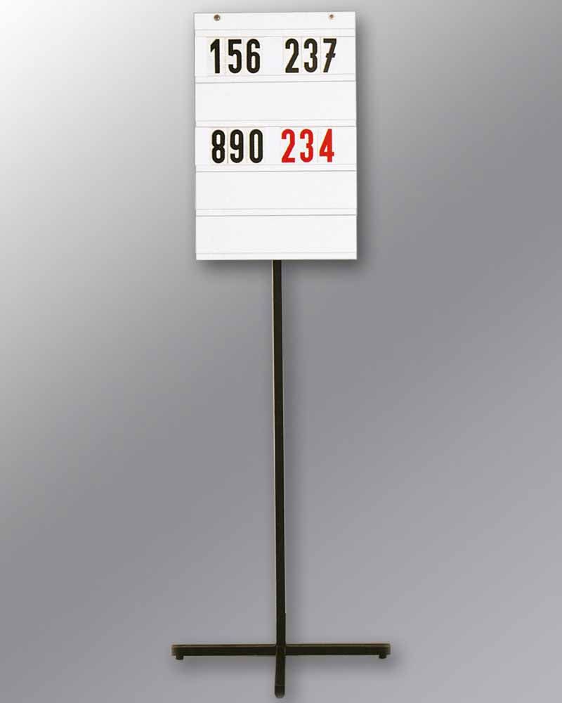 Liednummerntafel 7-zeilig Kunststoff weiß, robust