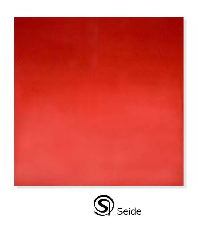 Seidentuch 90 x 90 cm rot verlaufend Handarbeit