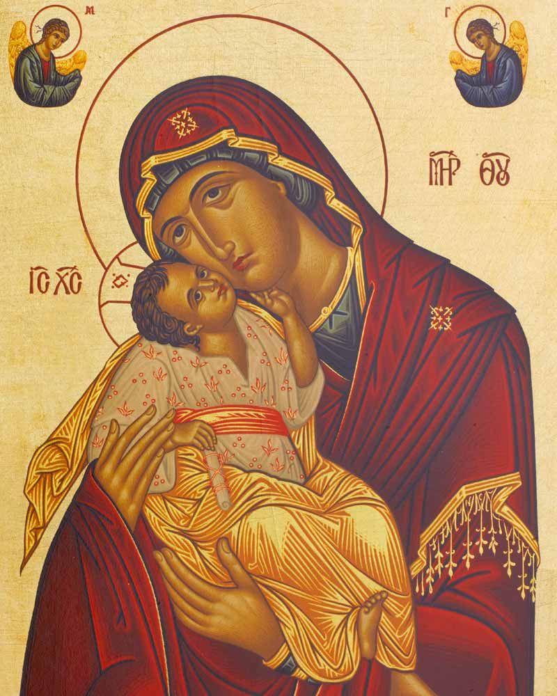 Ikone "Madonna Glikofilusa" 18 x 23 cm Siebdruck