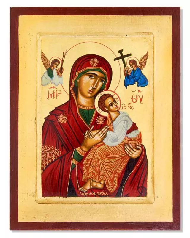 Madonna immerwährende Hilfe 18 x 23 cm Siebdruck