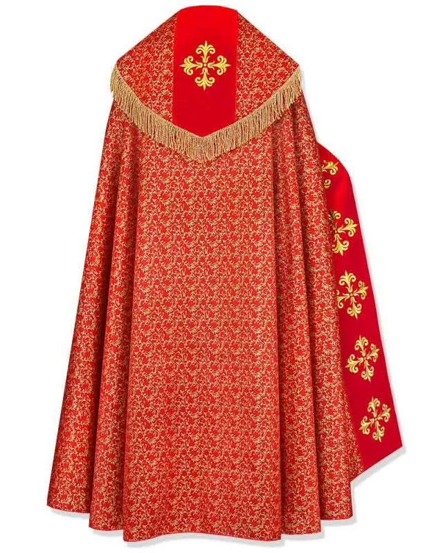 Nikolausbekleidung rot/gold Brokat barockes Design