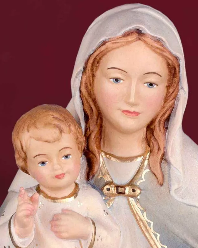 Madonna mit Kind 30 cm holzgeschnitzt, bemalt