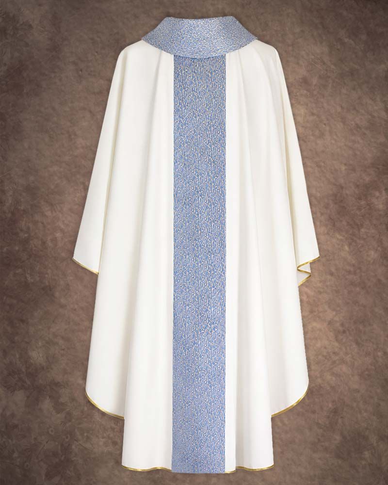 Marienkasel mit Rundkragen 132x170 cm mit Mittelstab