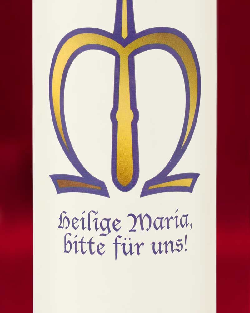 Marienkerze 165 x 50 mm Mariensymbol & Segen