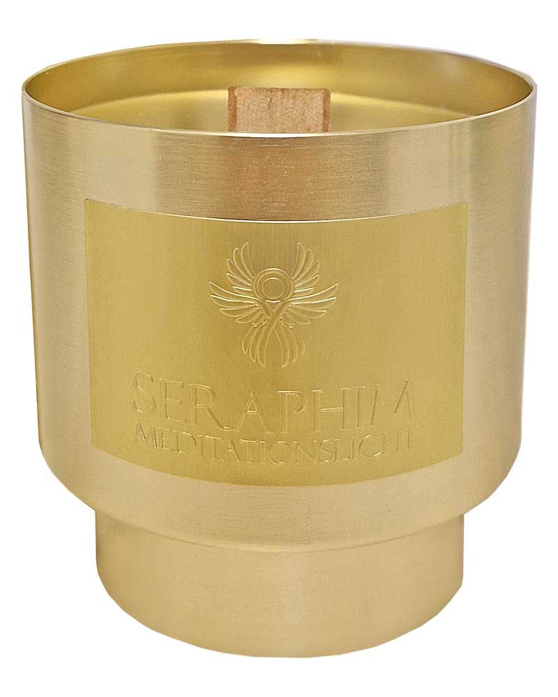 Meditationskerze handgearbeitet 8,5 x 9 cm