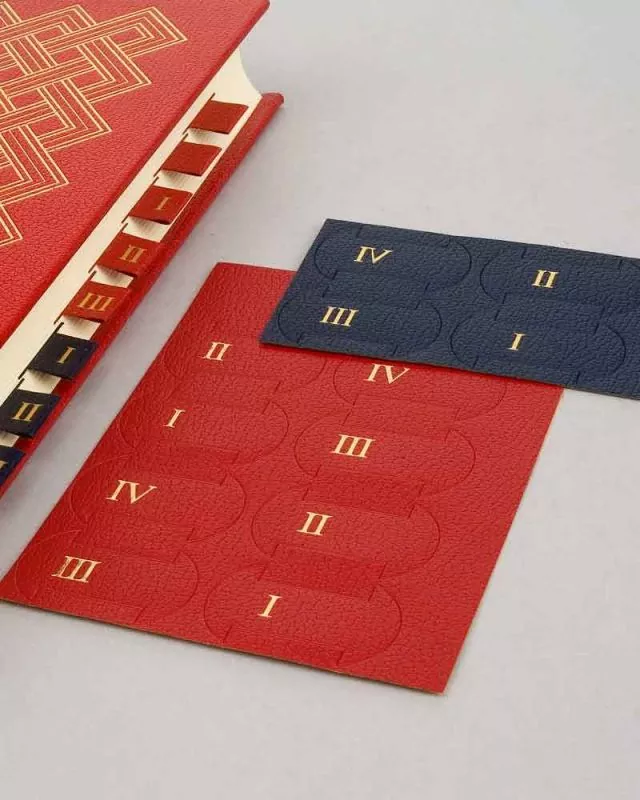 Greifergarnitur für Messbücher I + II blau & rot Greifergarnitur für Messbücher I + II blau & rot