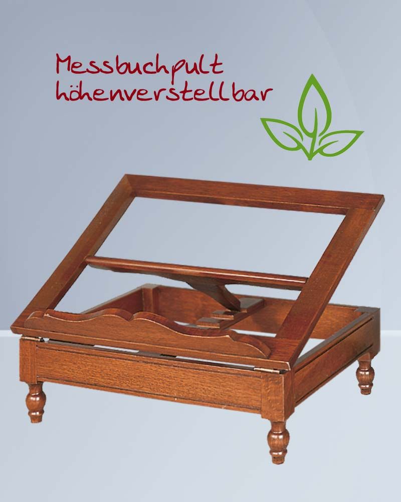 Lesepult 30 x 39 cm hohe Form, braun gebeizt