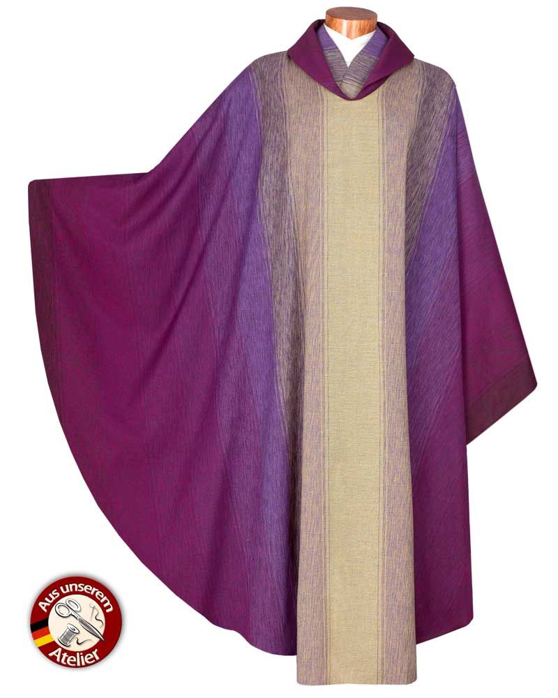 Kasel violett Harmonie mit Innenstola, gefüttert