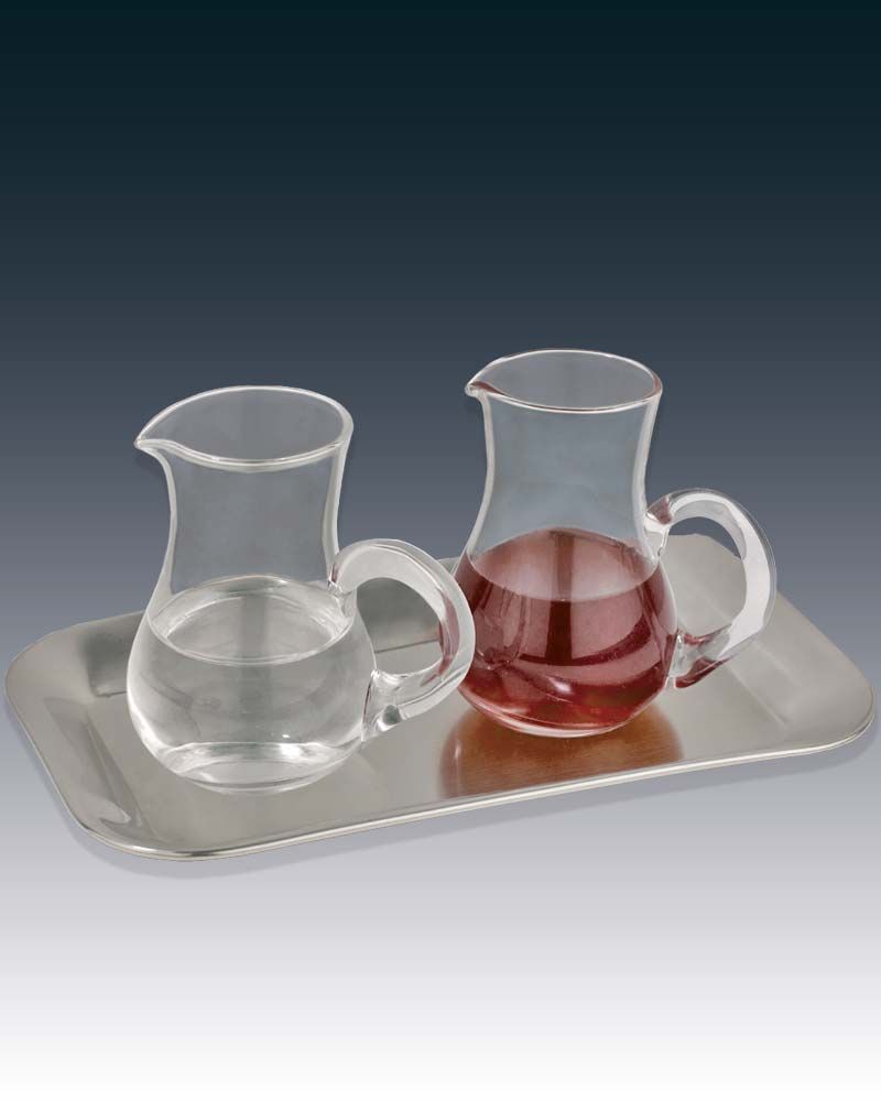 1 Messkännchen 100 ml aus mundgeblasenem Glas