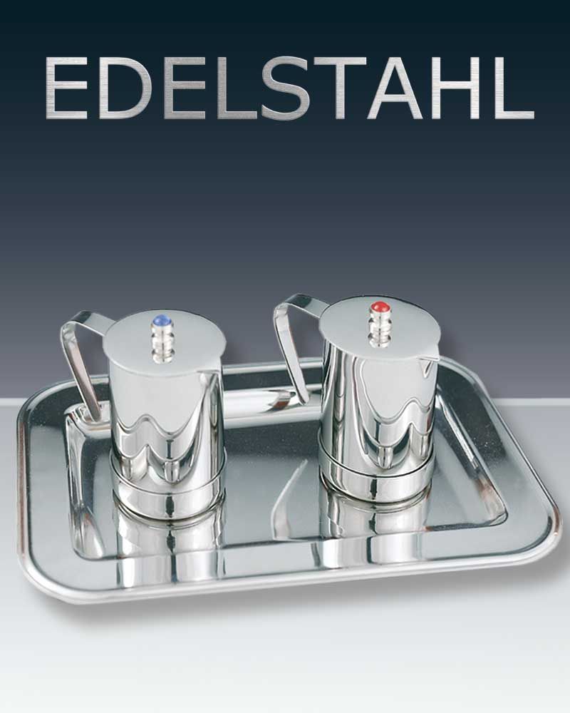Messkännchengarnitur mit Deckel und Scharnier