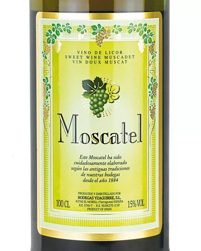 Messwein Moscatel aus Spanien 1 Ltr. Flasche, weiß, süß