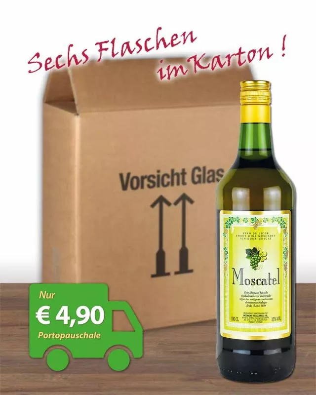 Messwein Moscatel aus Spanien 1 Ltr. Flasche, weiß, süß