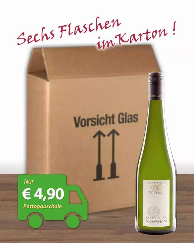 Messwein weiss, 0,75 Ltr. Riesling Spätlese Michel Messwein weiss, 0,75 Ltr. Riesling Spätlese Michel